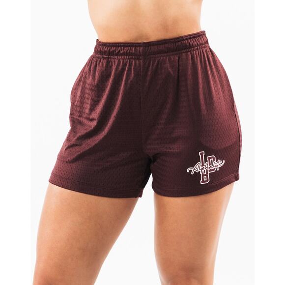 Alphalete Signature Mesh Shorts 4” Maroon Small - Picture 1 of 5